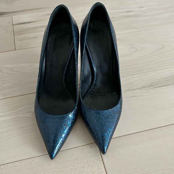 GIAMBA midnight sparkly blue pumps - size 38 - Picture 1 of 7